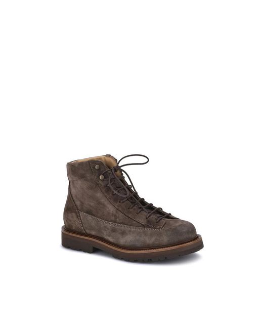 Lace-Up Boots di Brunello Cucinelli in Brown da Uomo