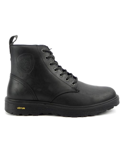 Blauer Black Ankle Boots for men