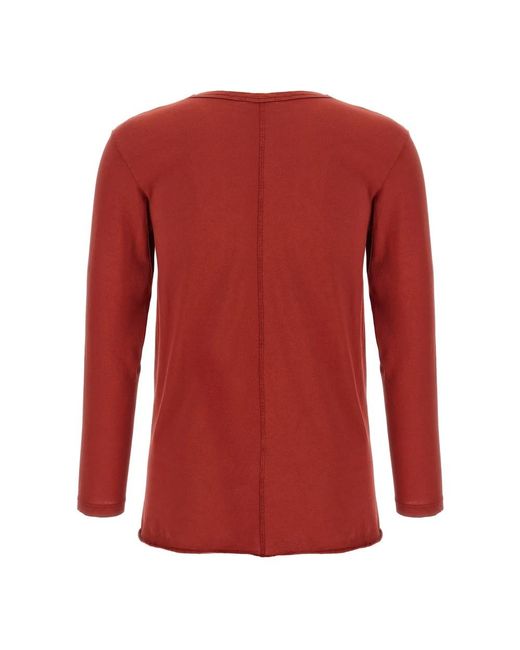Long Sleeve Tops Second/Layer de hombre de color Red