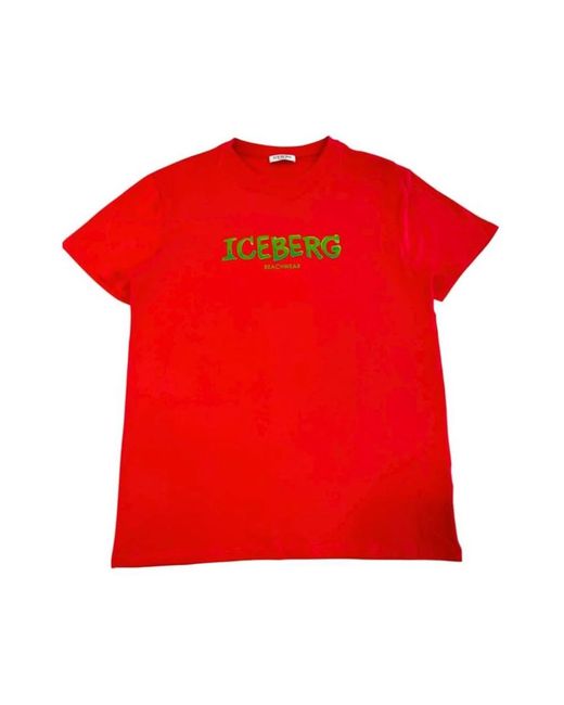 Iceberg T-Shirts in het Red voor heren