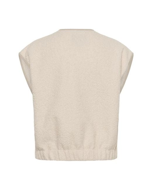 Vests Kaffe de color Natural