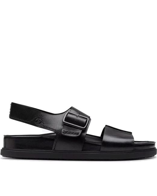 Flat Sandals di Clarks in Black da Uomo