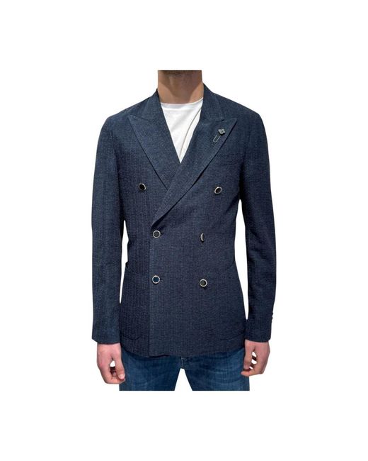 Lardini Blue Blazers for men