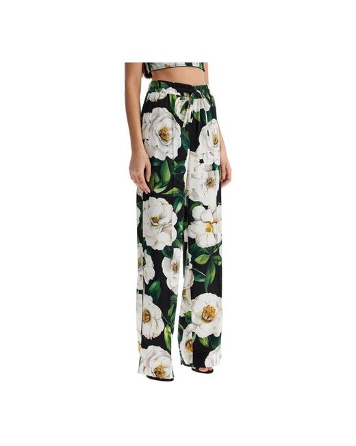 Wide Trousers Dolce & Gabbana de color Green