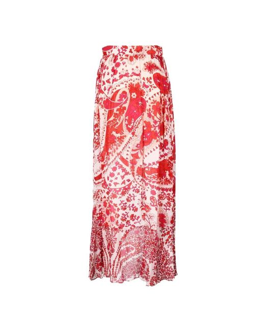 Twinset Red Midi Skirts