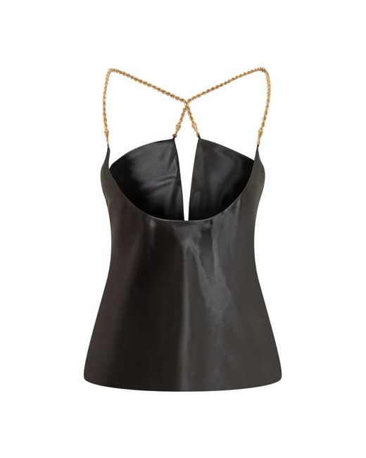 Ferragamo Black Sleeveless Tops