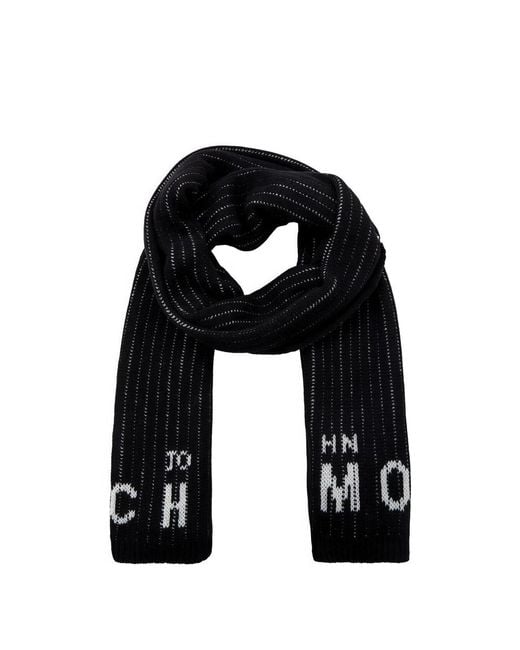 John Richmond Black Winter Scarves