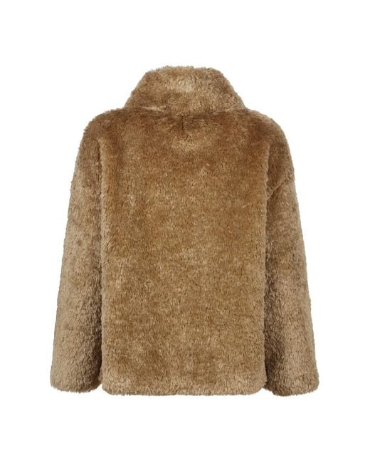 Herno Brown Faux Fur & Shearling Jackets