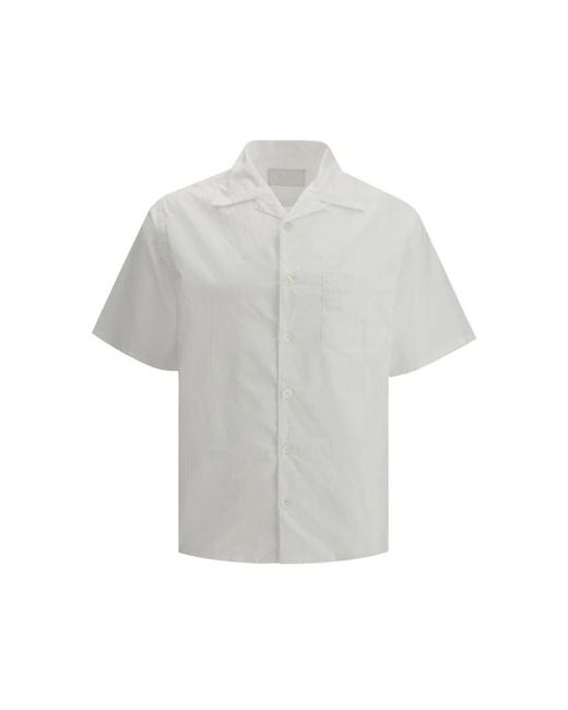 Prada Gray Short Sleeve Shirts for men