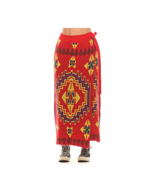 Akep Red Maxi Skirts