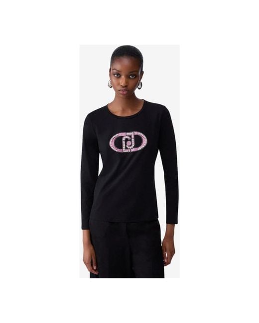 Liu Jo Black Long Sleeve T-Shirts