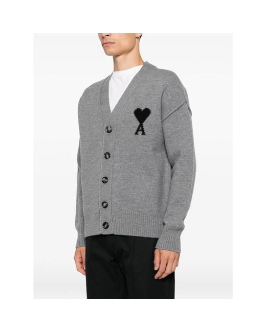 AMI Gray Cardigans for men
