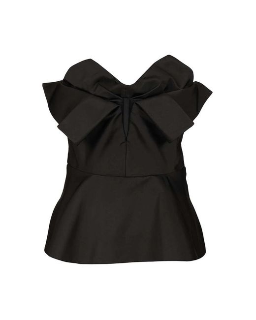McQueen Black Sleeveless Tops