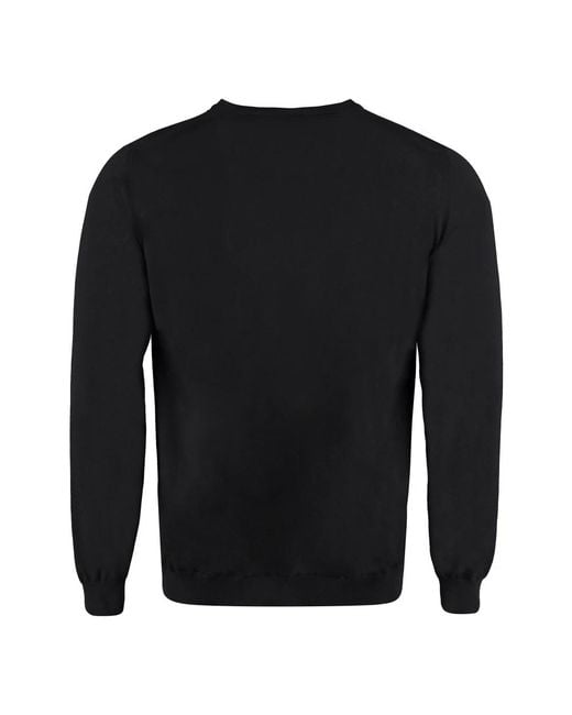 THE (Alphabet) Black Round-Neck Knitwear for men