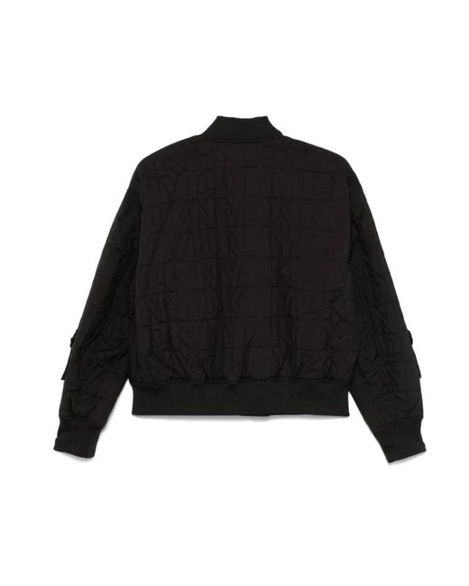 DKNY Black Gesteppte Stack Logo Bomberjacke