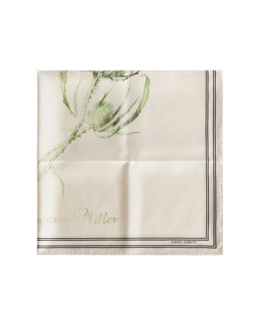 Alberta Ferretti Natural Silk Scarves