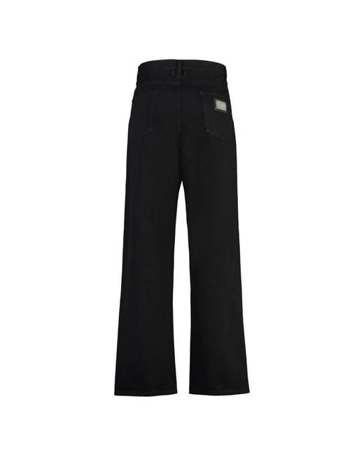 Dolce & Gabbana Black Straight Jeans for men