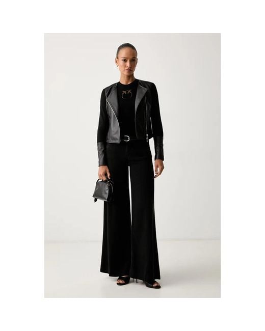 Leather Jackets Pinko de color Black
