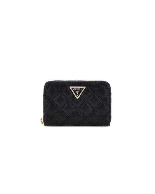 Guess Giully Ii Slg Med Zip Around in het Black