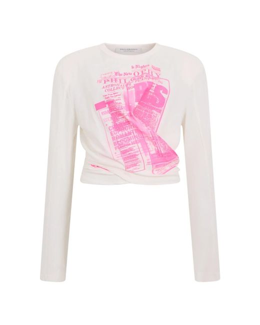 Philosophy Di Lorenzo Serafini Pink Long Sleeve T-Shirts
