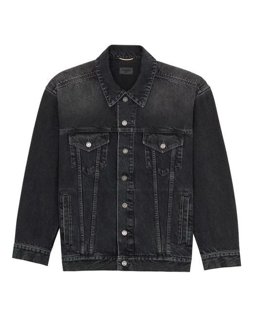 Saint Laurent Black Denim Jackets