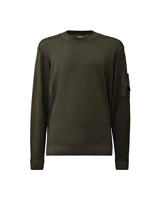 C P Company Green Round-Neck Knitwear for men