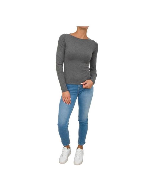 Marella Gray Long Sleeve T-Shirts