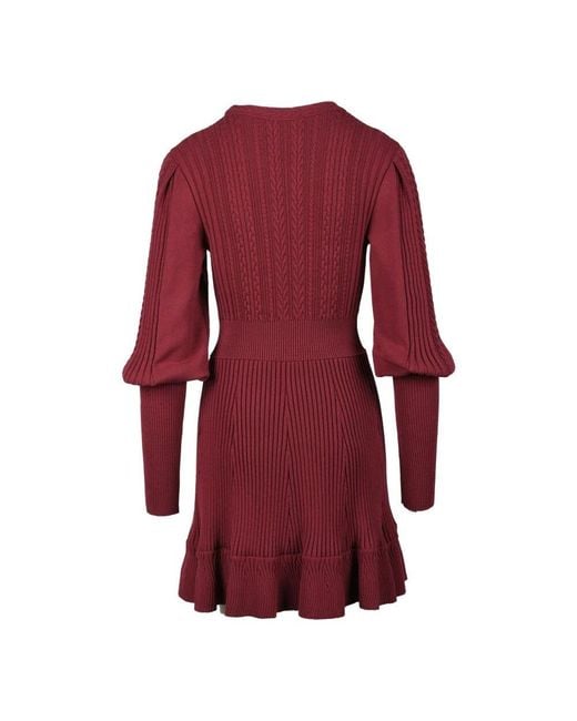 Knitted Dresses Antonino Valenti de color Red