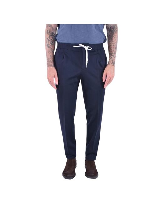 PT Torino Blue Slim-Fit Trousers for men