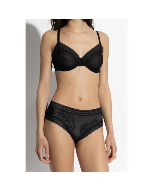 Hanro Ondergoed ,Zwart ,Tule Transparante Bh in het Black