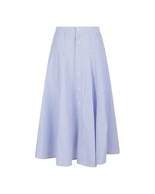 Polo Ralph Lauren Blue Blaue Baumwollrock Für Frauen
