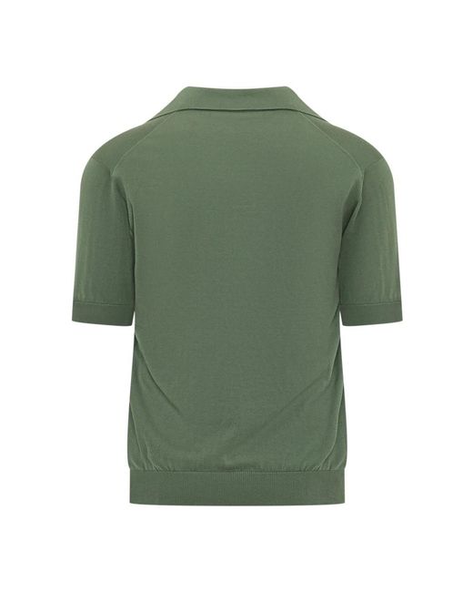 FILIPPO DE LAURENTIIS Green Polo Shirts for men
