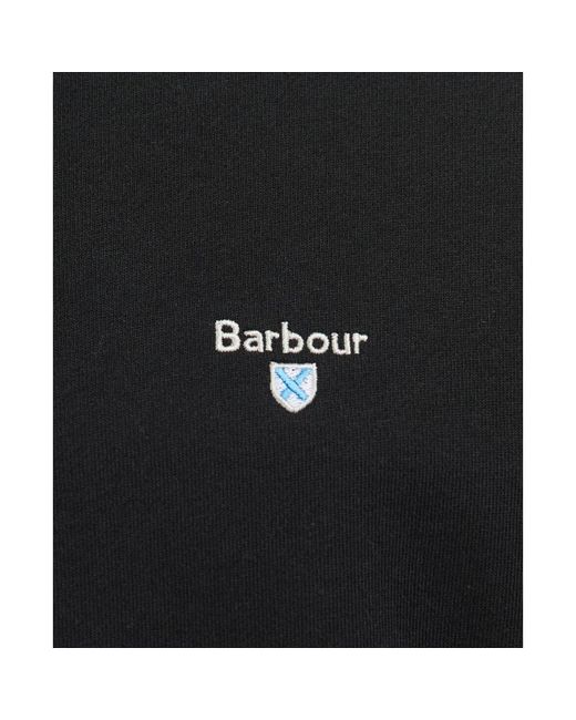 Barbour Hoodies & Sweatvesten ,Zwart ,Katoen Contemporary Half Zip Pullover in het Black voor heren