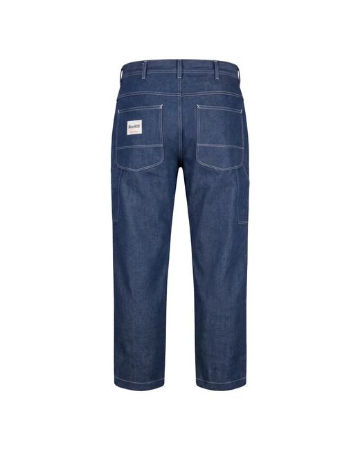 Moorer Blue Straight Fit Jeans for men