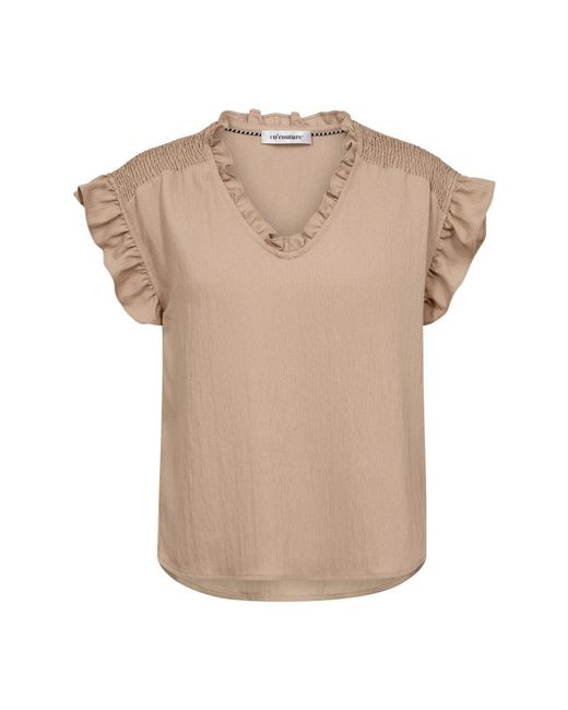 co'couture Natural Frill smock top bluse