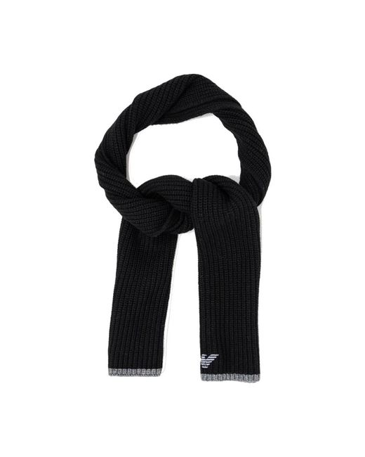 Emporio Armani Schwarze Schals & Tücher Stilvolle Kollektion in Black für Herren