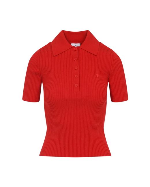 Courreges Polo Shirts in het Red