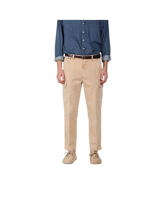 Mason's Blue Straight Trousers for men