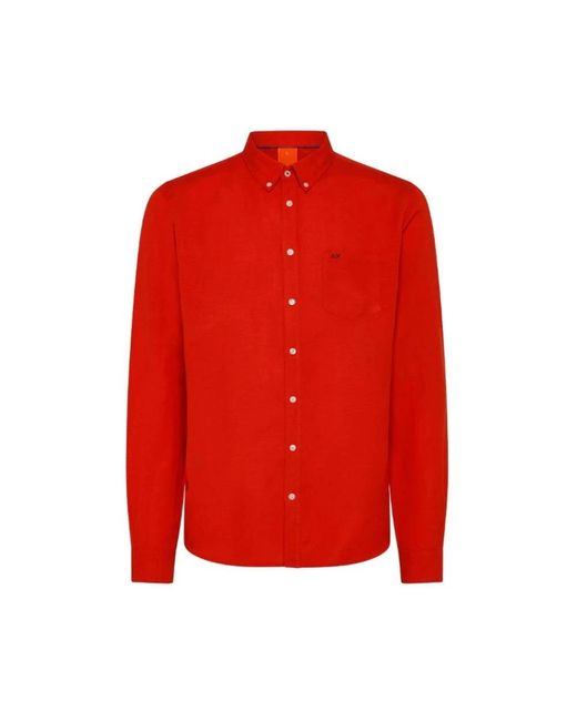 Sun 68 Red Casual Shirts for men
