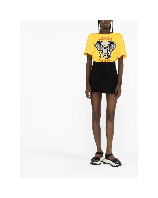 KENZO Tops ,Geel ,Katoen Olifant T-Shirt in het Yellow