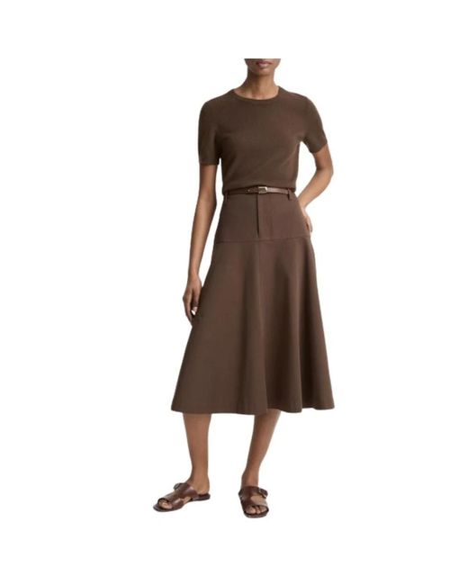 Vince Brown Midi Skirts