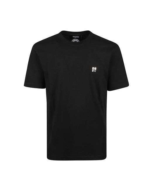 DSquared² Metal Upside Down Regular Fit T-Shirt in het Black voor heren