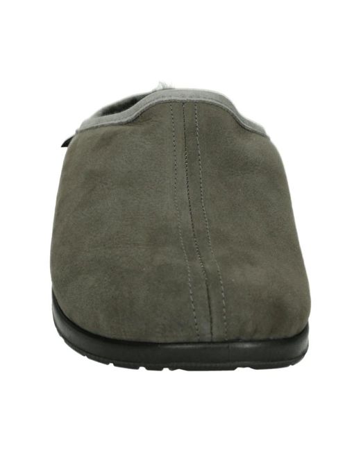 Shepherd Graue Wildleder Hausschuhe Ludvig Modell in Green für Herren