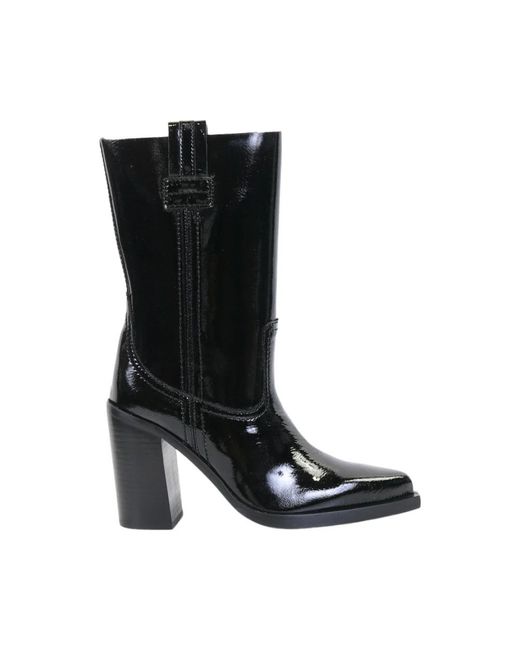 Bronx Black Heeled Boots