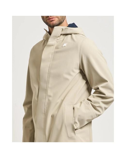 K-Way Single-Breasted Coats in het Natural voor heren