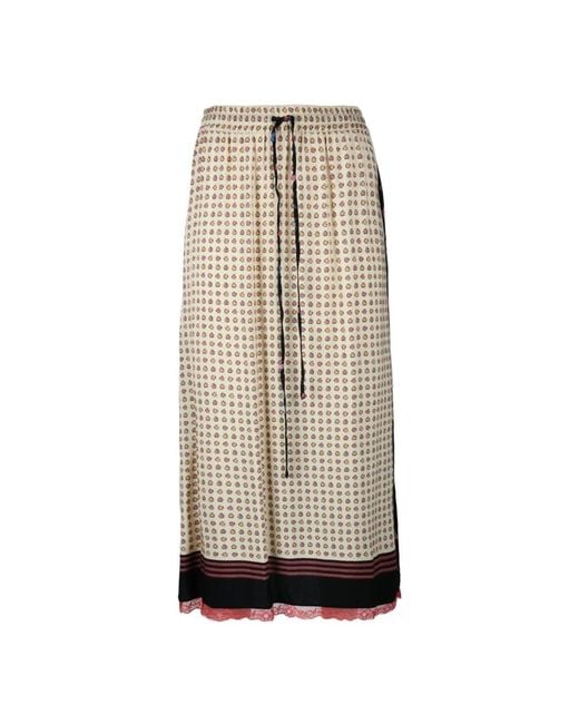 Semicouture Natural Midi Skirts
