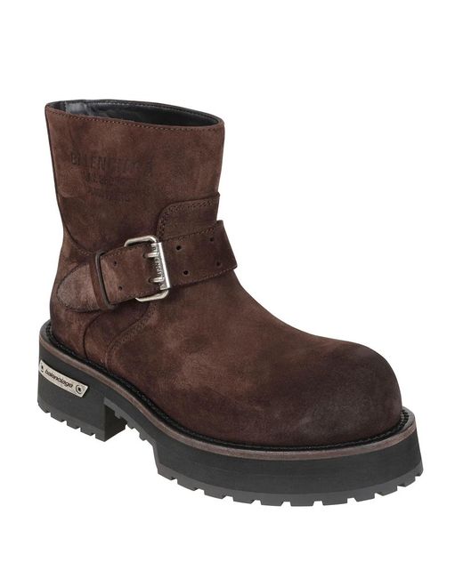 Balenciaga Brown Ankle Boots