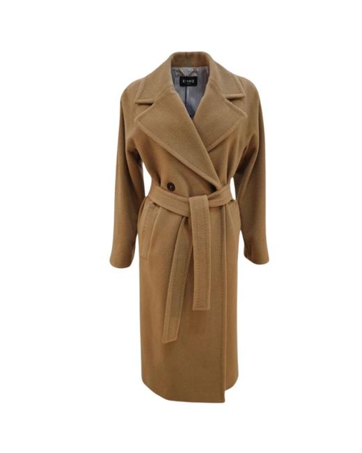 Marella Belted Coats in het Natural