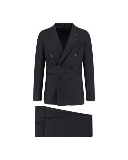 Tagliatore Blue Double Breasted Suits for men