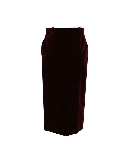Saint Laurent Black Midi Skirts